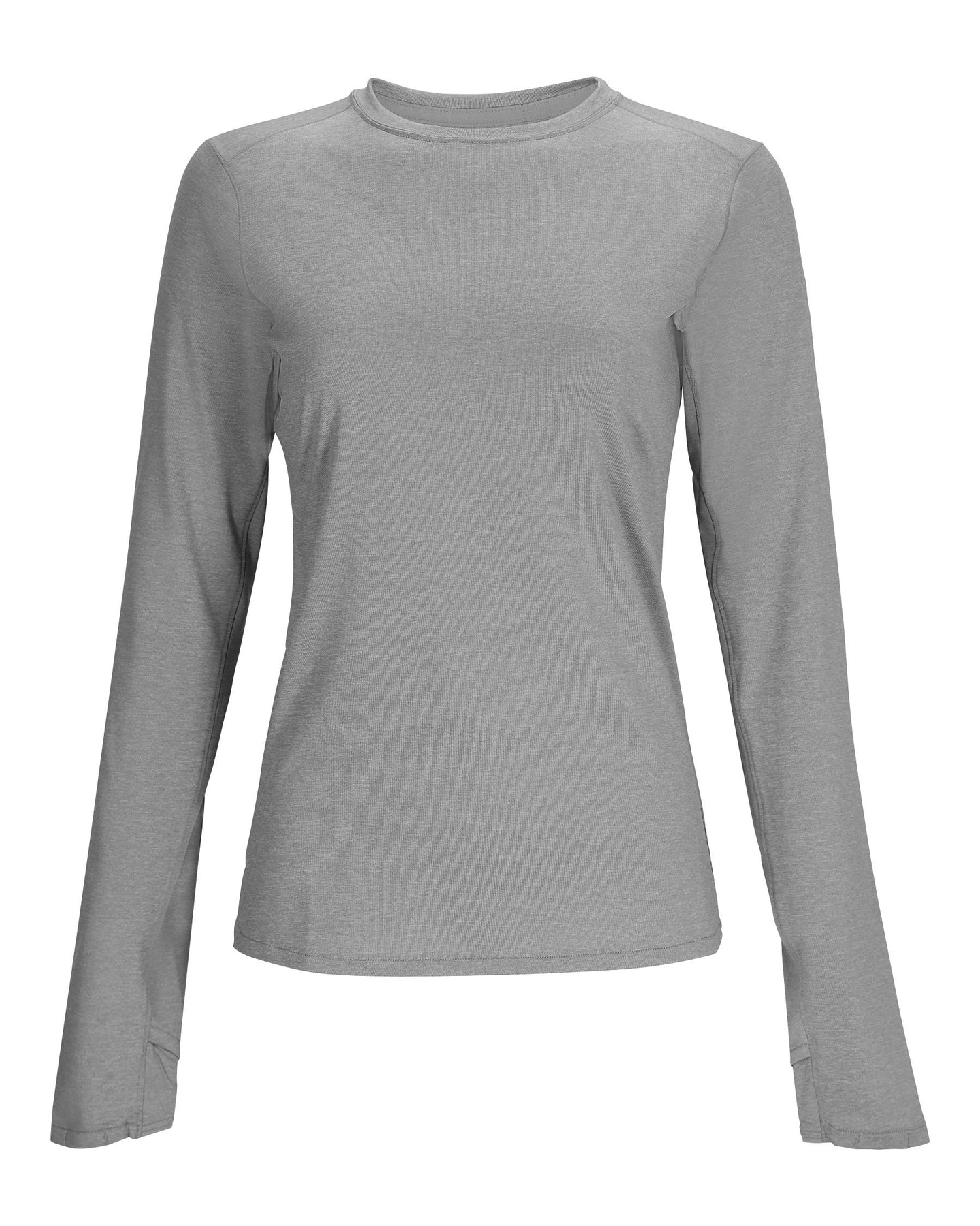 13670-1181-SolarFlex-Crew-Mannequin-S24-Front Cedar Heather