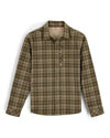 14049-1361-Ms-Coldweather-Shacket-Pinboard-F25-Front Schooner Plaid: Loden
