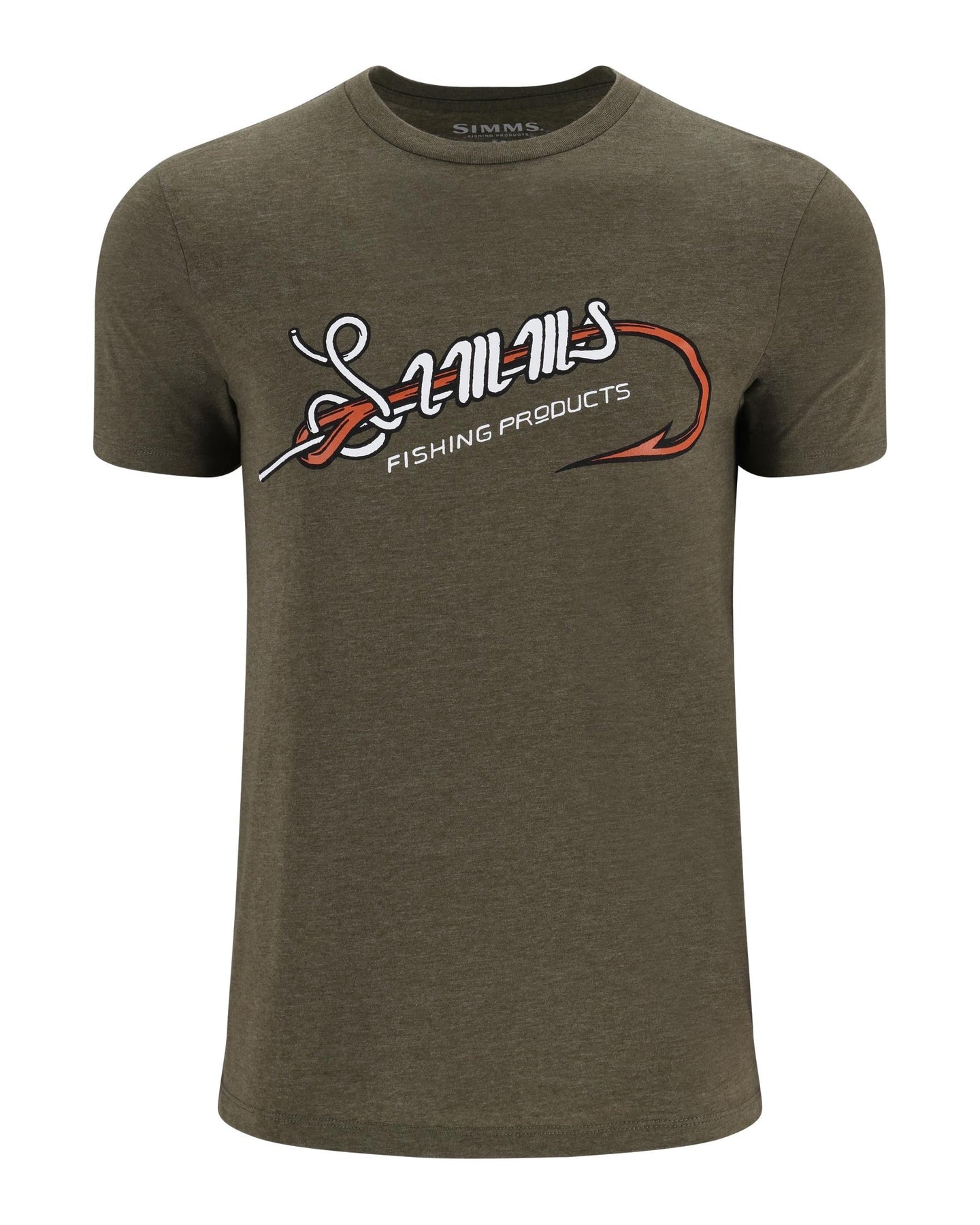 14102-914-Simms-Hook-Loop-T-Shirt-Mannequin-F24-Front Military Heather