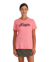 14104-1025-Crew-Logo-T-Shirt-Model-S24-Front Watermelon Heather