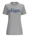 14104-1181-Crew-Logo-T-Shirt-Mannequin-S24-Front Cinder Heather