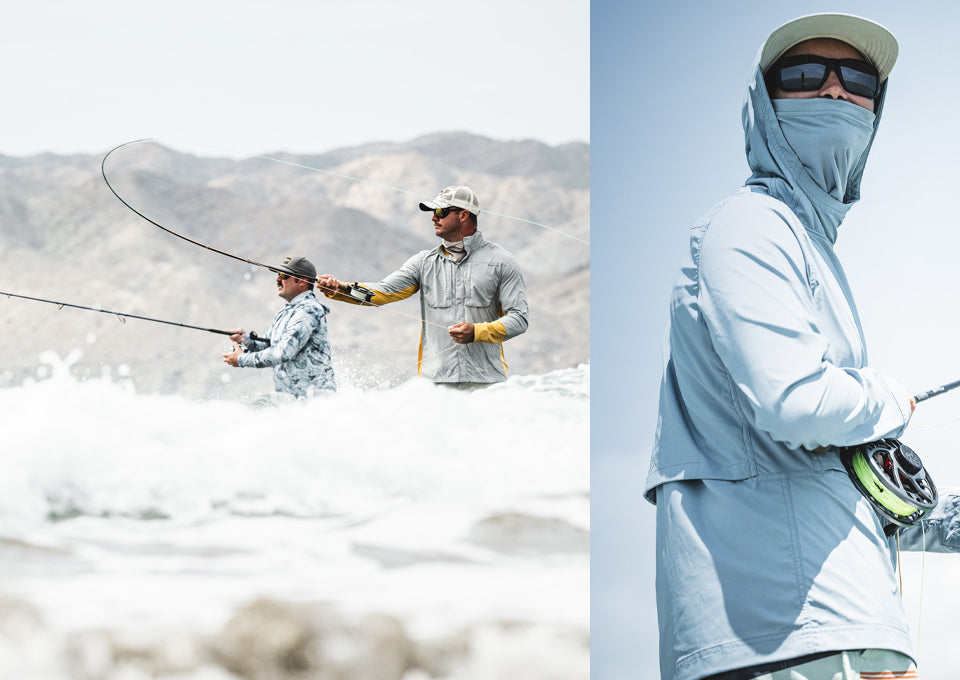 Flounder Fishing Shirts for Men Fluke - UV Protected +50 Sun Protection  with Moisture Wicking Technology