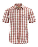M'S BIG SKY SS SHIRT CLAY/HICKORY PLAID-on-mannequin