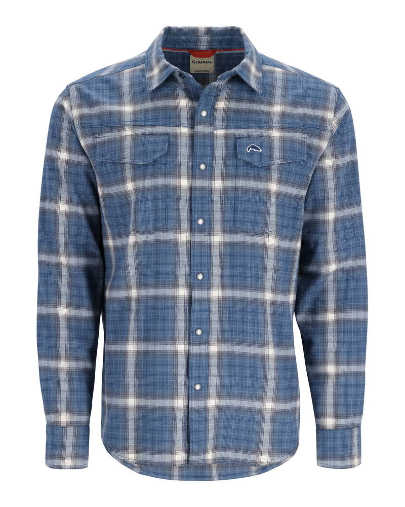 Men's Gallatin Flannel Fishing Shirt - Stone Ombre Plaid - Simms Fishing - Size XL