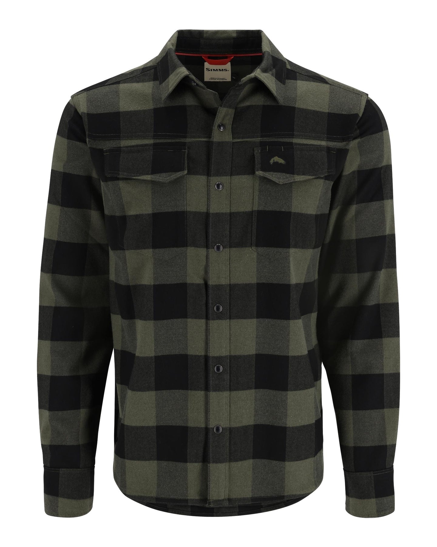 11896-1273-Gallatin-Flannel-LS-Shirt-Mannequin-F24-Front Loden Buffalo Check