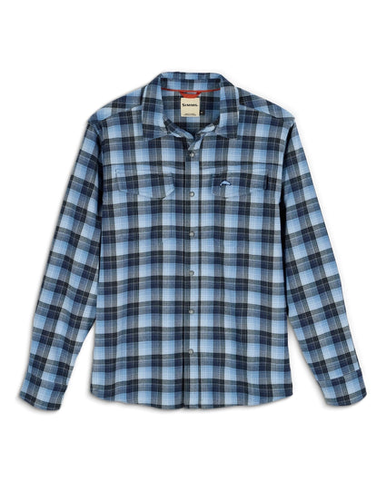 Simms Men's Gallatin Flannel LS Shirt Kennebec Plaid: Stone / M Simms Men's Gallatin Flannel LS Shirt Kennebec Plaid: Stone / M