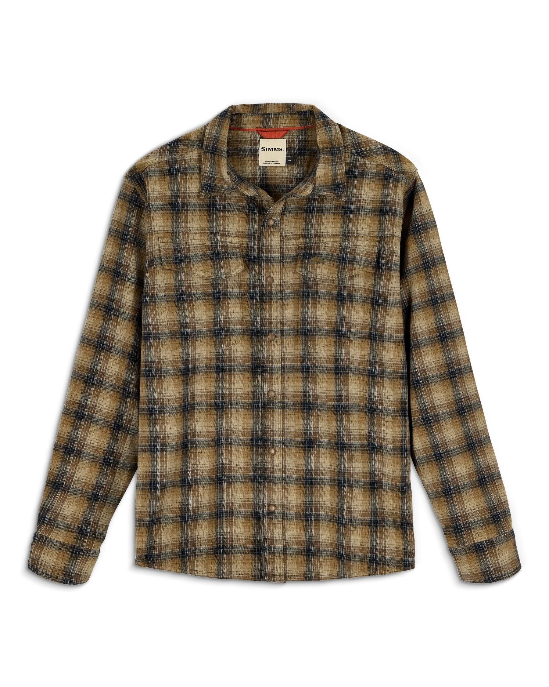 Simms Men's Gallatin Flannel LS Shirt Kennebec Plaid: Stone / XXL Simms Men's Gallatin Flannel LS Shirt Kennebec Plaid: Stone / XXL