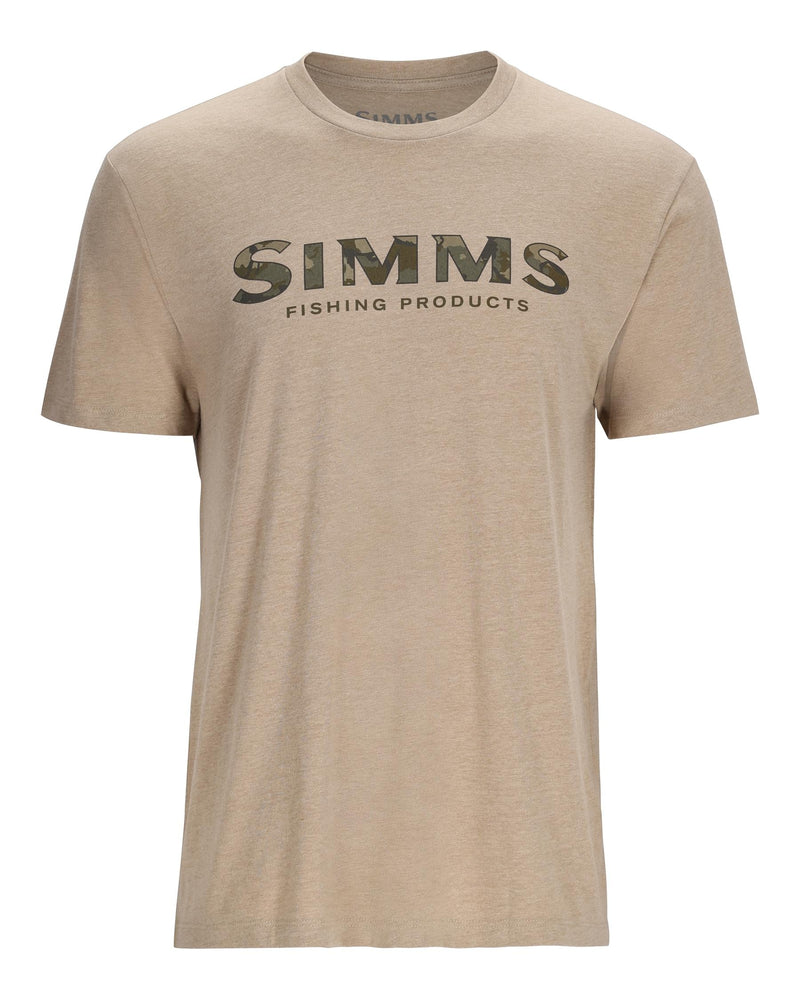 Simms Logo T-Shirt - Men's RC Olive Drab / Oatmeal Heather XL