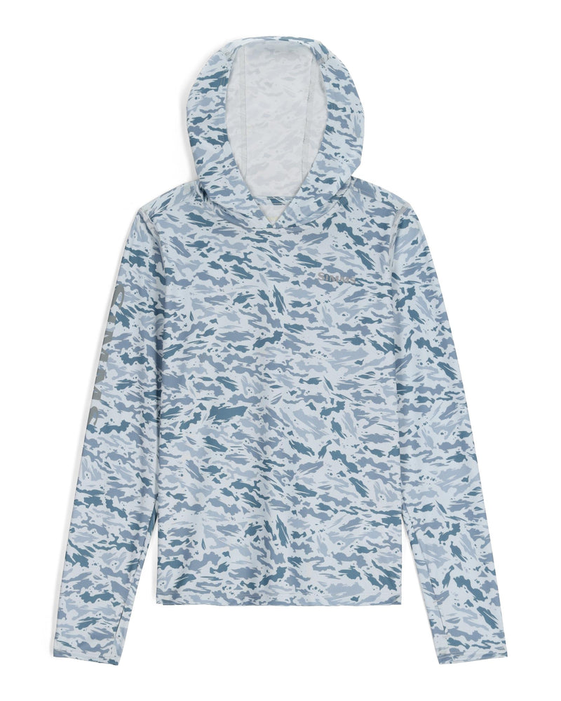 Simms Kid's Solar Tech Hoody - Ghost Camo Clover - L