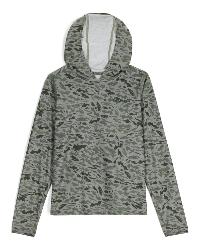 Simms Kid's Solar Tech Hoody - Ghost Camo Clover - L