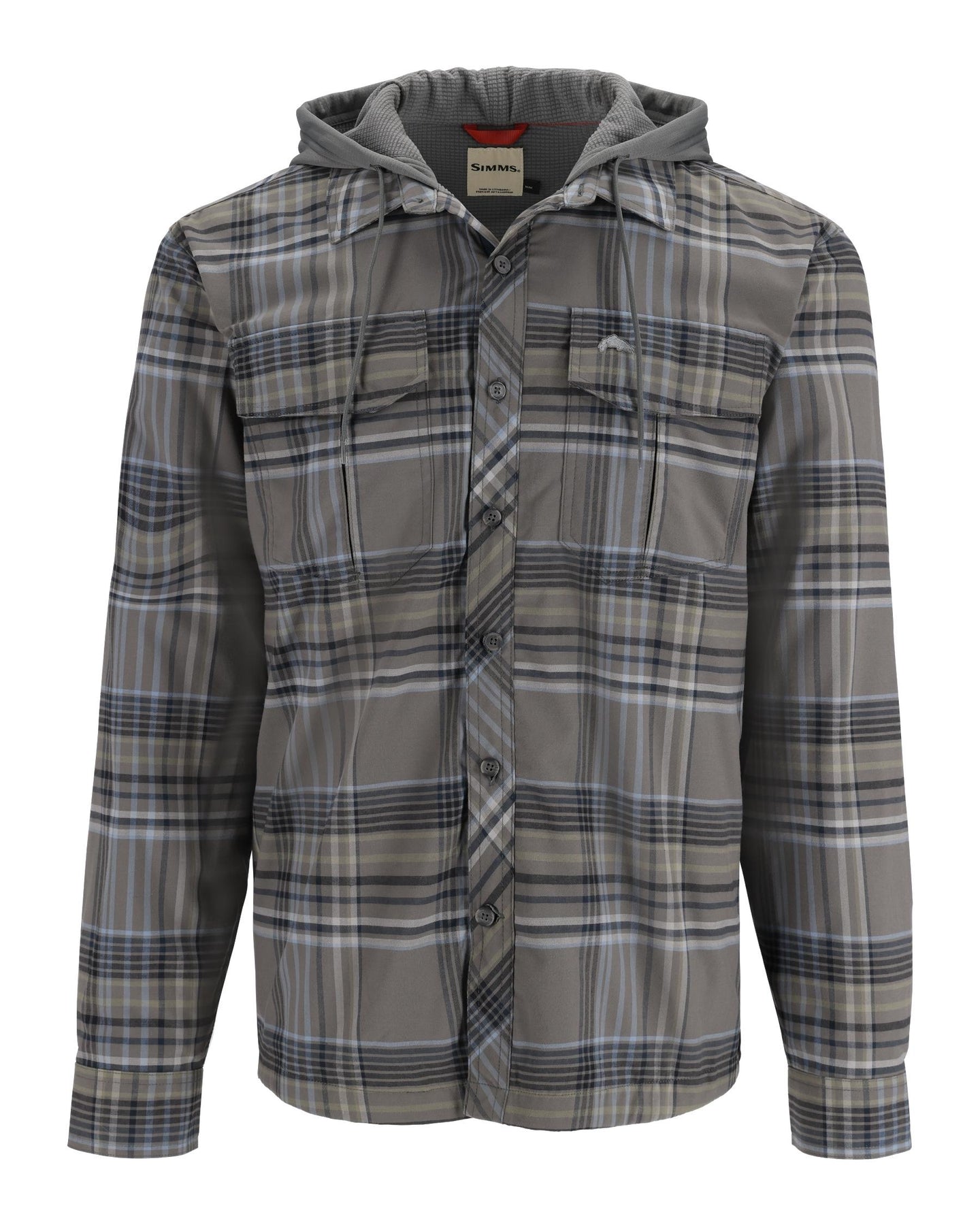 13069-1272-Coldweather-Hoody-Mannequin-F24-Front Gunmetal Neo Plaid