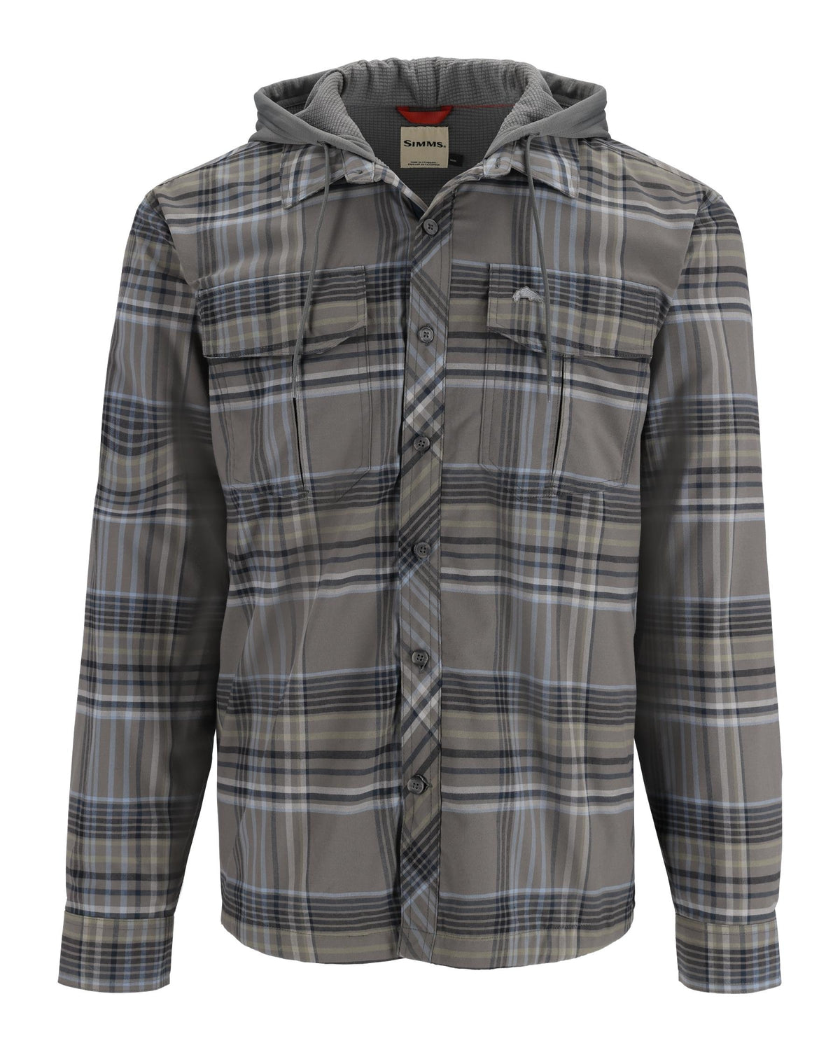 13069-1272-Coldweather-Hoody-Mannequin-F24-Front Gunmetal Neo Plaid