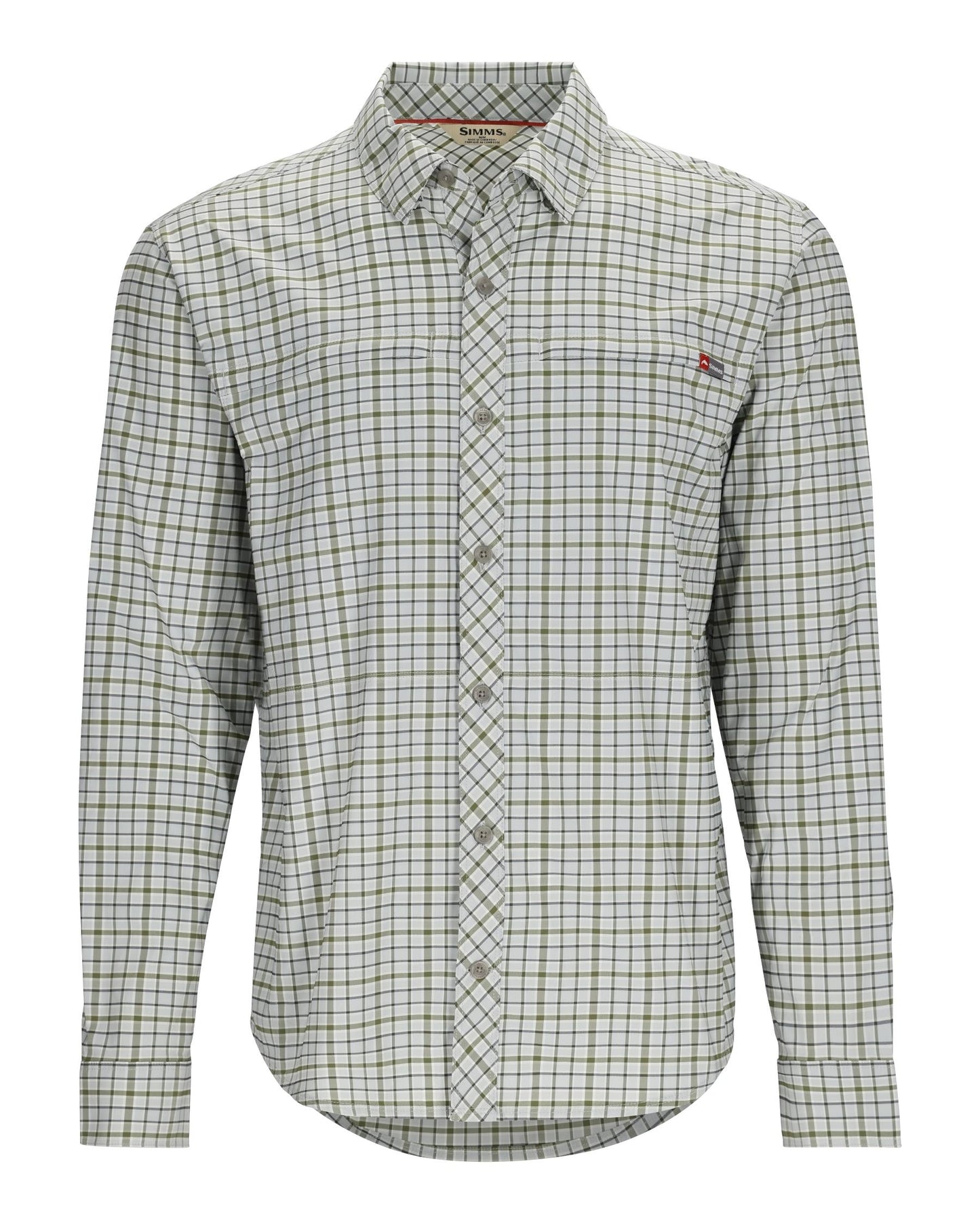 Simms Stone Cold Long Sleeve Shirt Men's Sterling Plaid / M