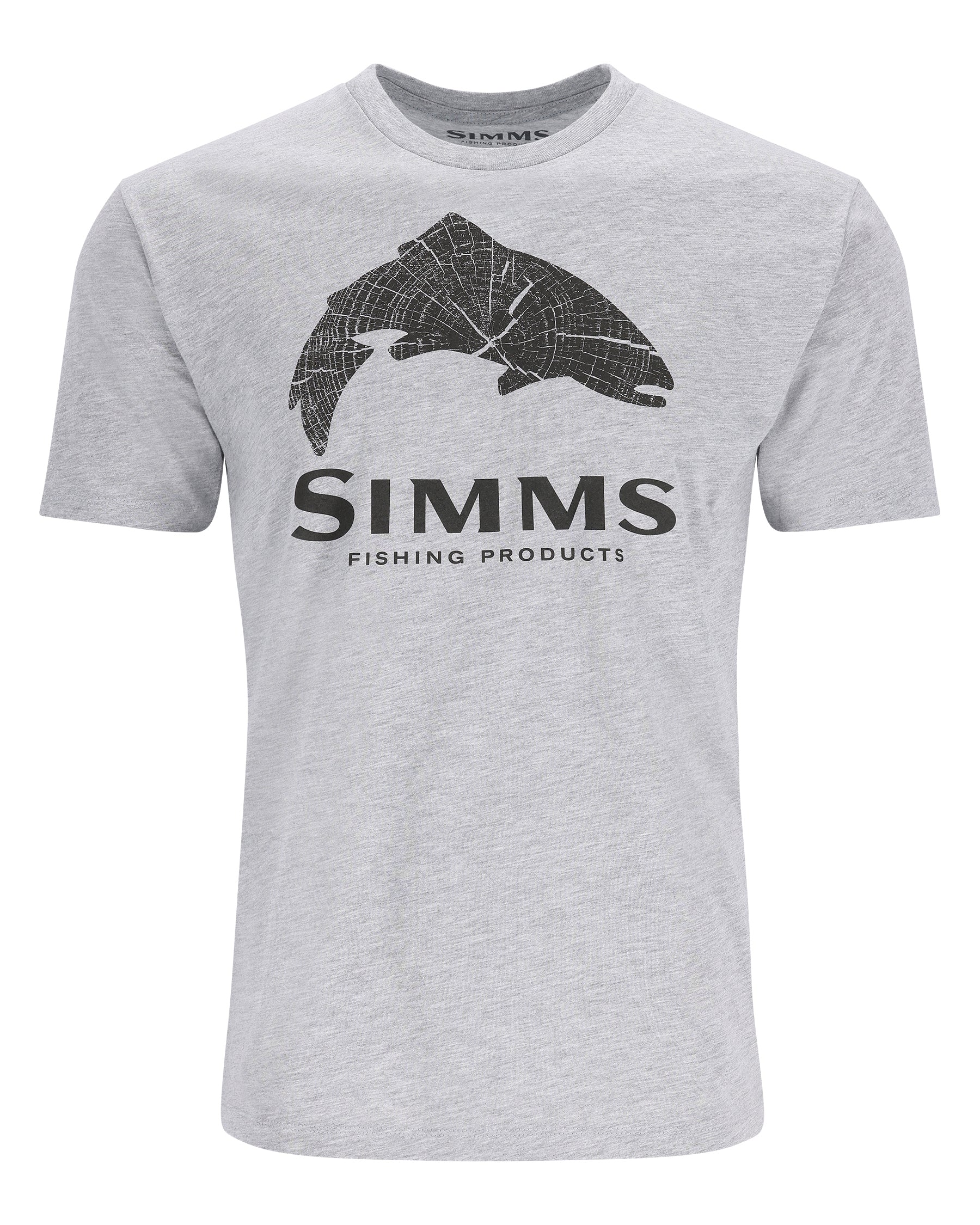 Simms Men's Wood Trout Fill T-Shirt - Grey Heather - XL