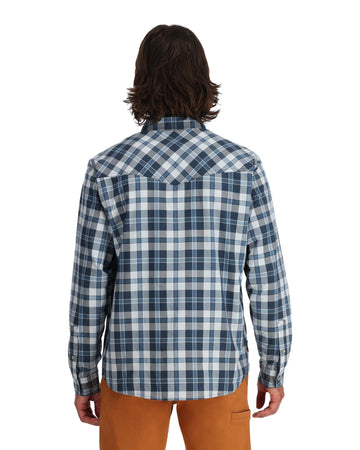 Chemise De Pêche Simms Manches Courtes – Plaid Bleu – Taille L (Occasion)