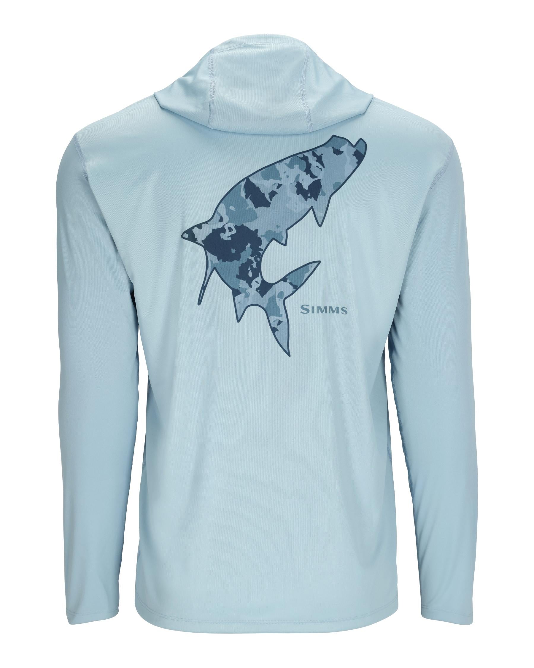 Simms Tech Hoody - Artist Series, Trout Logo Flame/Sterling / L