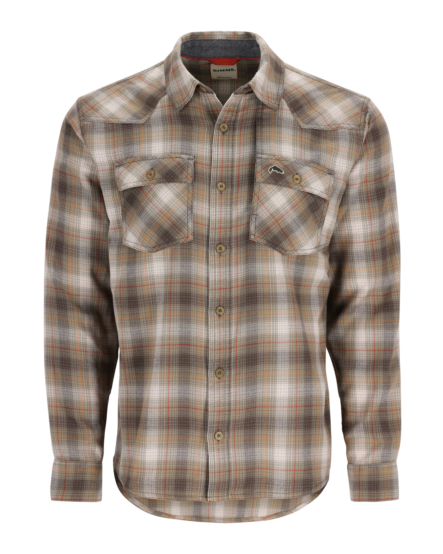 13559-1147-Santee-Flannel-Mannequin-F23-front Bay Leaf/Sun Glow Window Pane Ombre