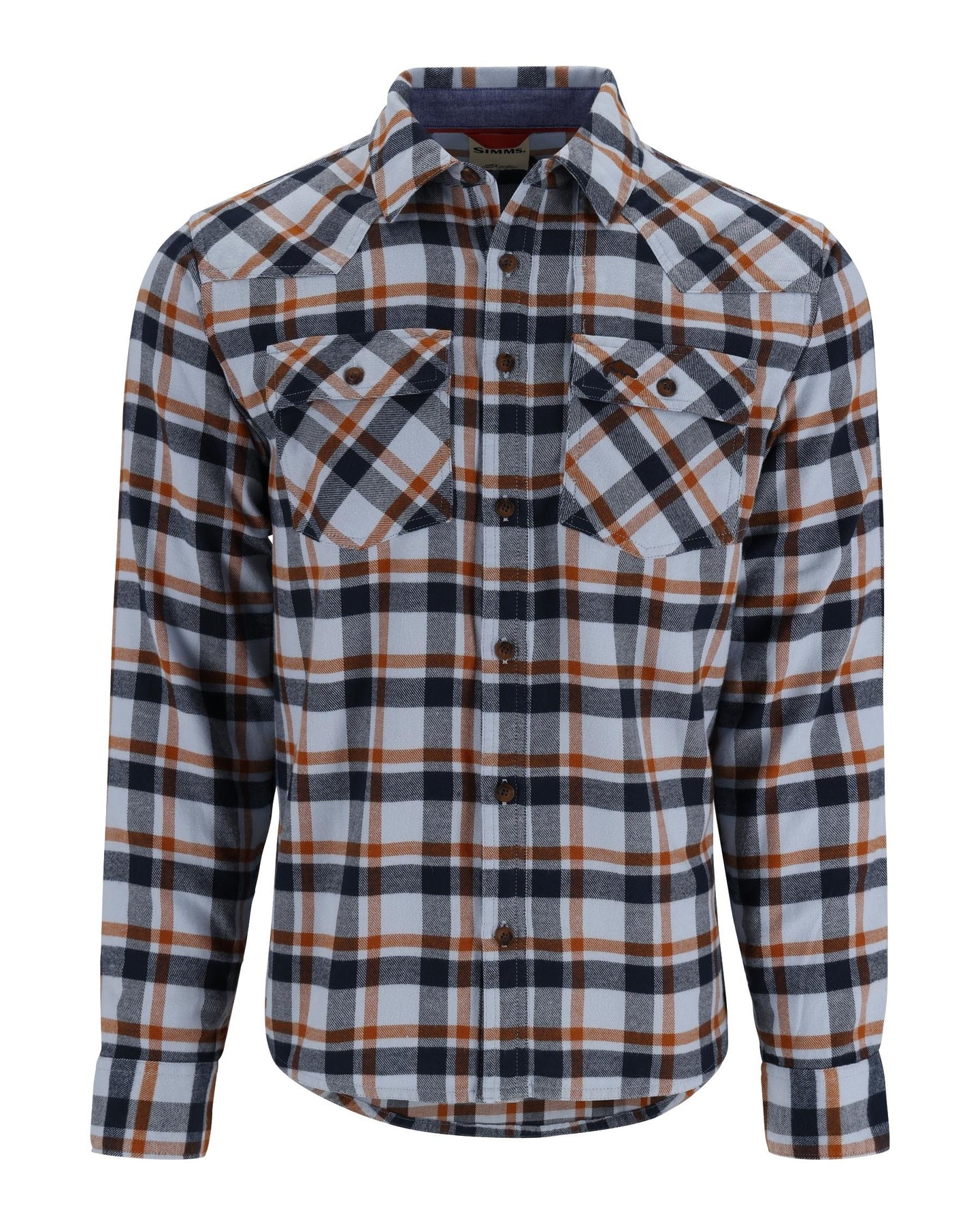 13559-1286-Santee-Flannel-Mannequin-F24-Front Steel Blue Shadow Box Plaid