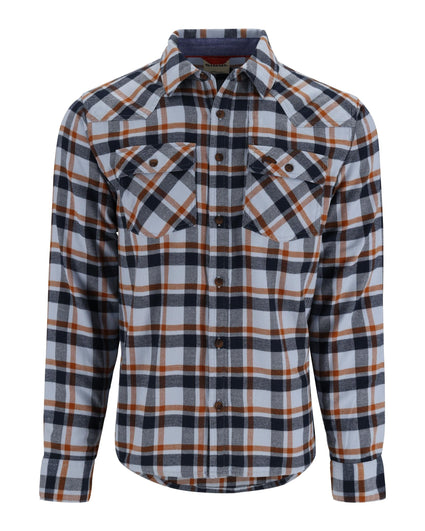 13559-1286-Santee-Flannel-Mannequin-F24-Front Steel Blue Shadow Box Plaid