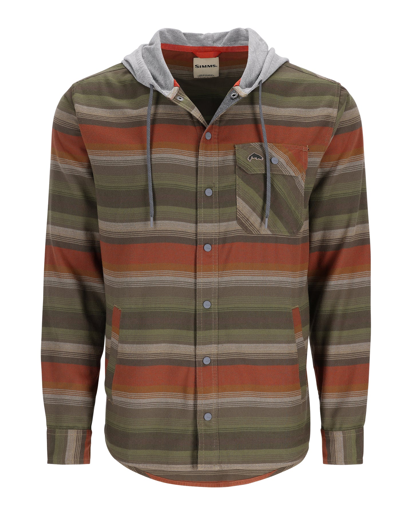 13562-1193-Santee-Flannel-Hoody-Mannequin-F23-front Clay/Cork Stripe