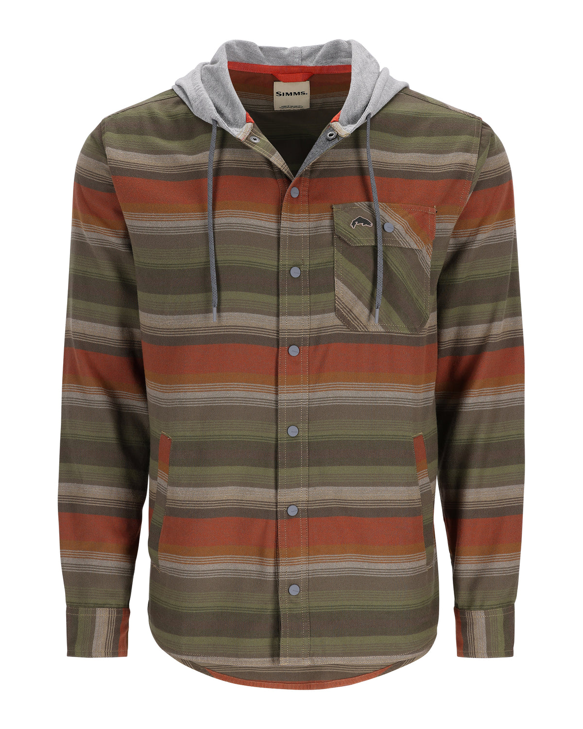 13562-1193-Santee-Flannel-Hoody-Mannequin-F23-front Clay/Cork Stripe