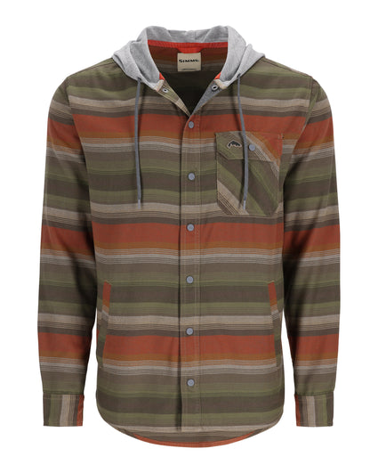 13562-1193-Santee-Flannel-Hoody-Mannequin-F23-front Clay/Cork Stripe