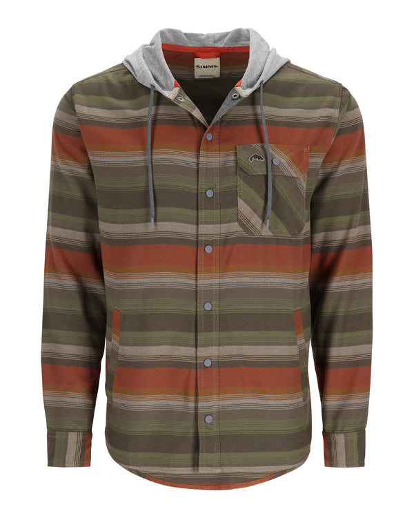 13562-1193-Santee-Flannel-Hoody-Mannequin-F23-front Clay/Cork Stripe