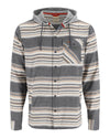 13562-1208-Santee-Flannel-Hoody-Mannequin-F24-Front Black/Slate Blanket Stripe