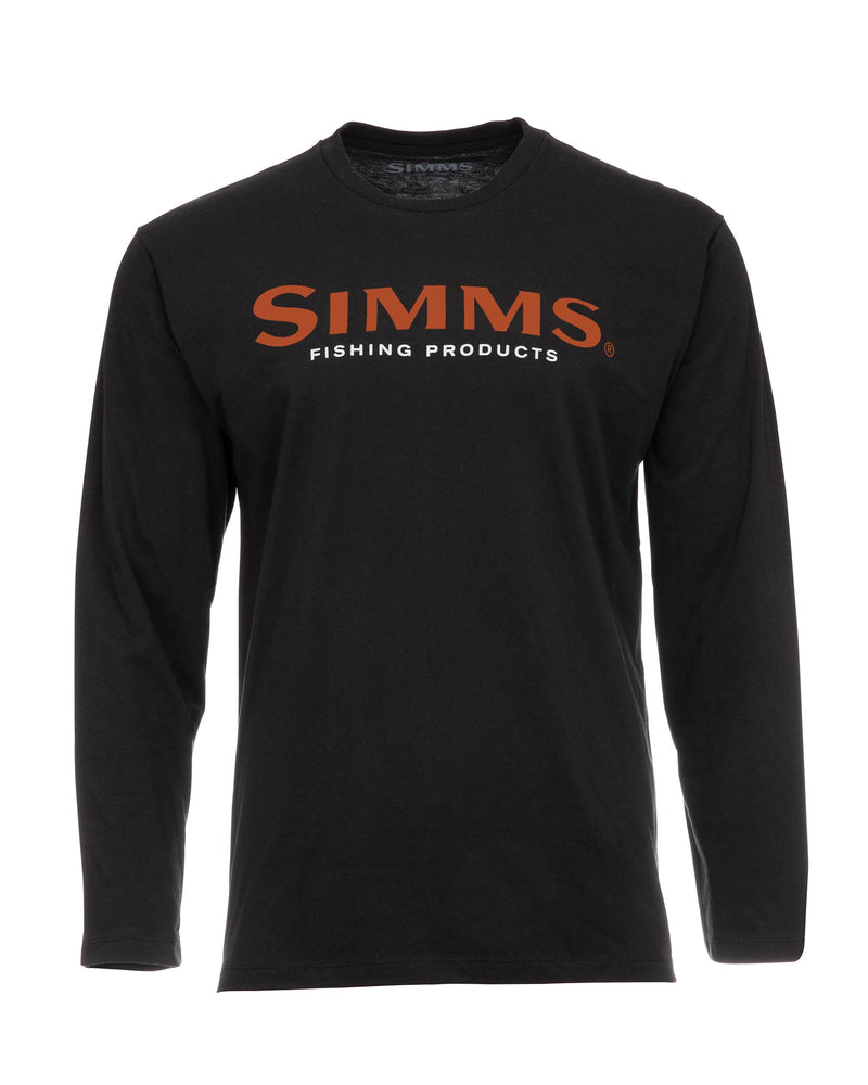 Simms Men's Logo LS Shirt - XXL - Black