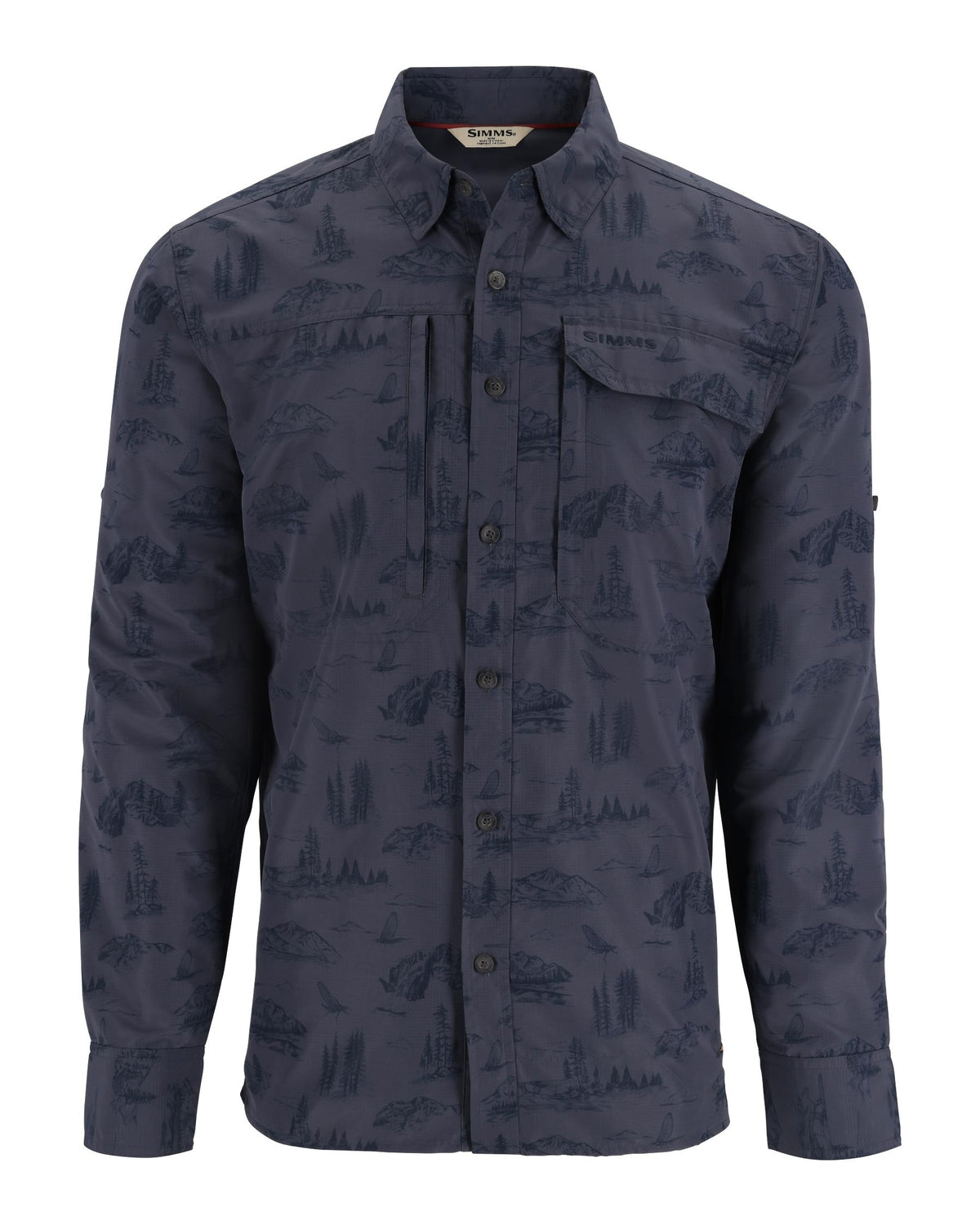 13645-1277-Guide-Shirt-Mannequin-F24-Front Selvedge Mayfly Print