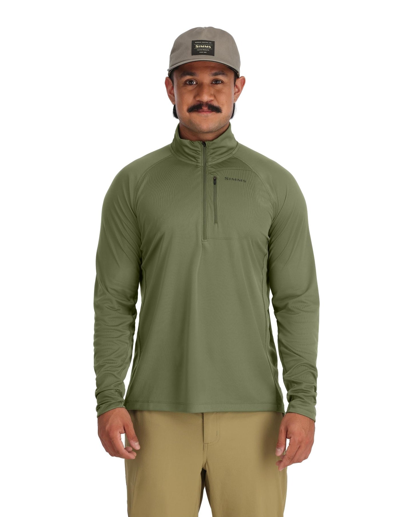 13662-1067-Simms-Challenger-Solar-Half-Zip-Model-S24-Front -rollover