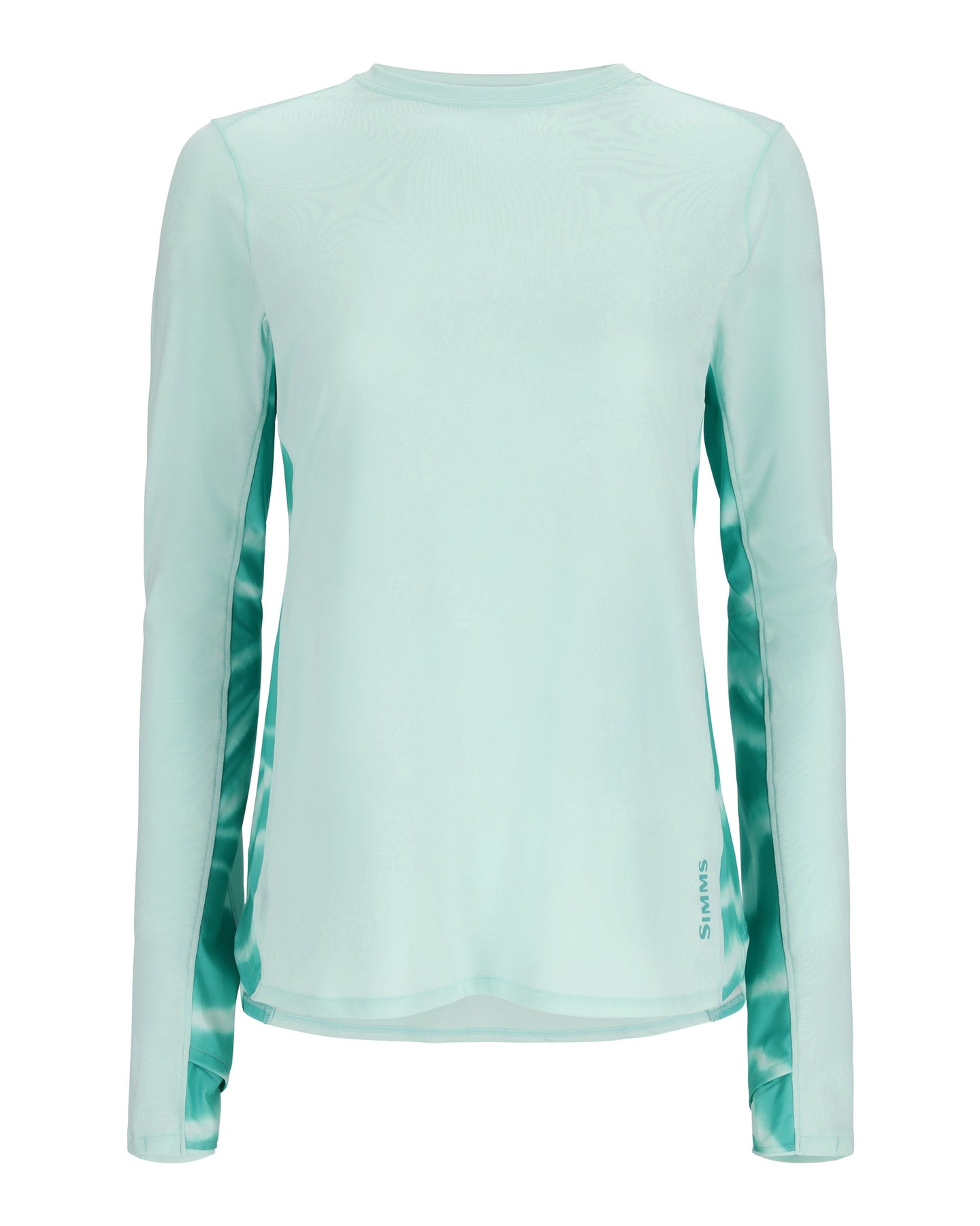 13670-2044-solar-flex-crew-Mannequin-s23-front_8a3d95c7-e2ff-4c28-92e1-09f65a71ac80 Sea Breeze/Wave Print Gulf Blue
