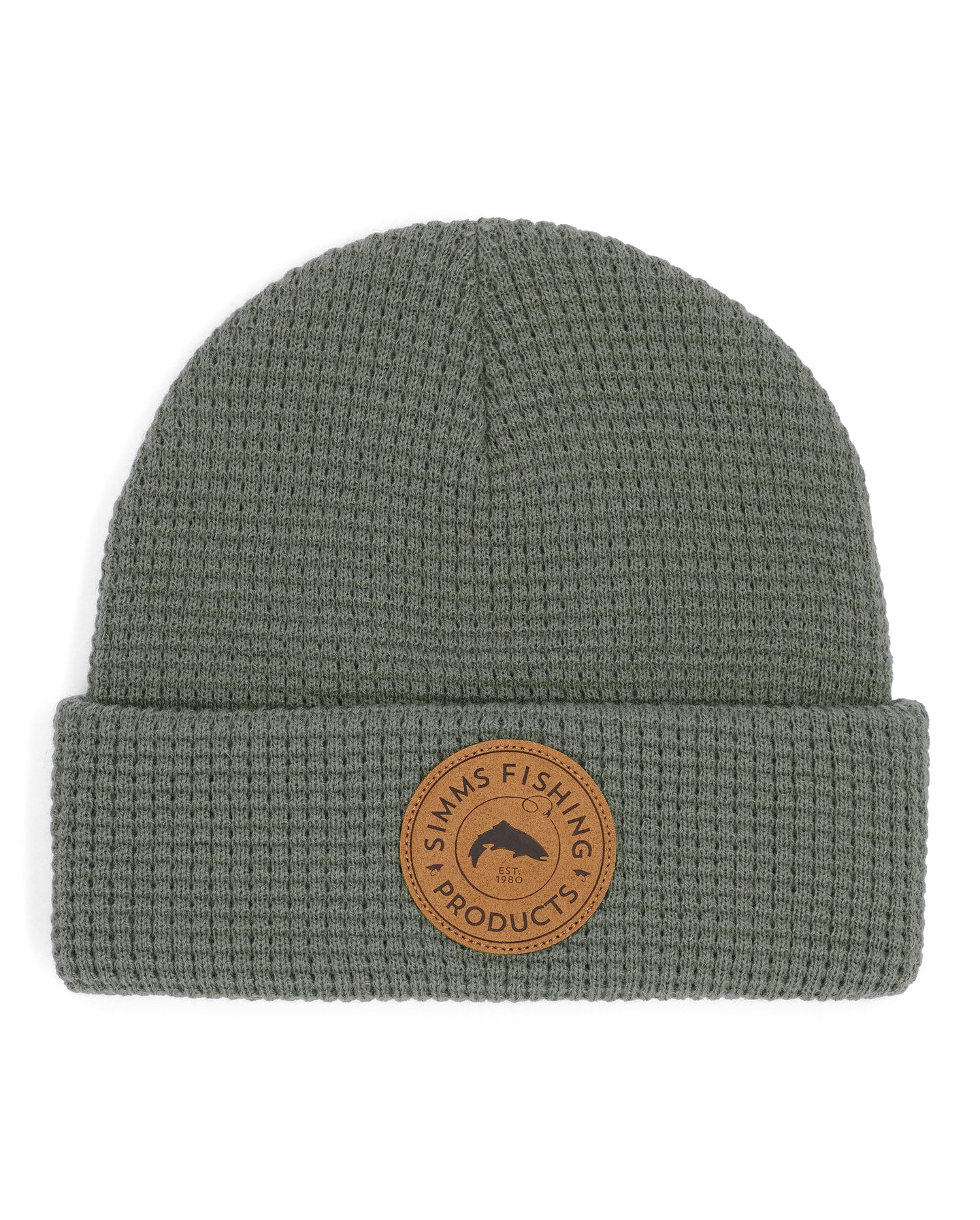 13786-302-Everyday-Waffle-Knit-Beanie-Tabletop-F24-Front Loden