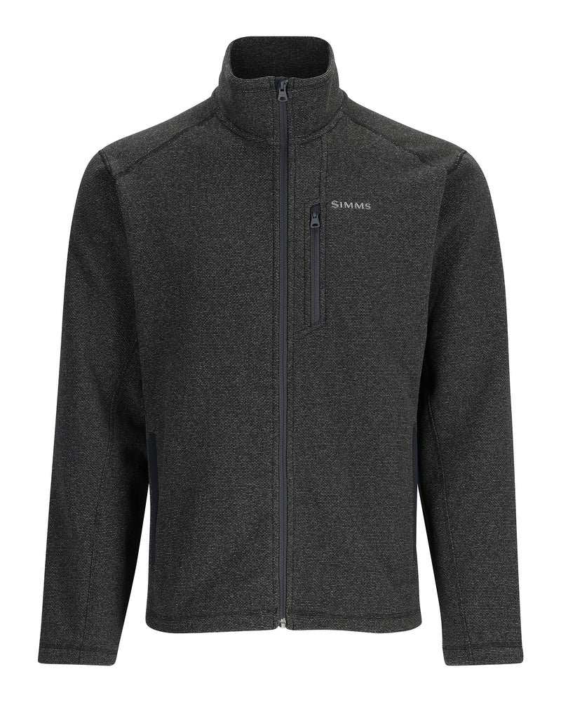 Simms Men's Rivershed-Full Zip Fleece Black Heather / L