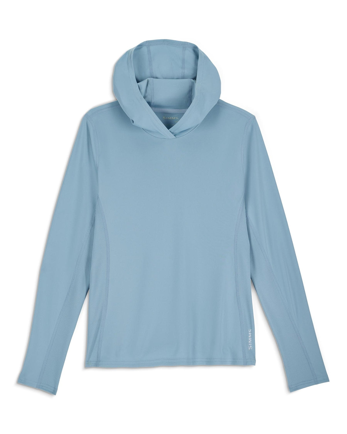 13927-881-W-S-SIMMS-CHALLENGER-SOLAR-HOODY-Pinboard-S26-Front Steel Blue