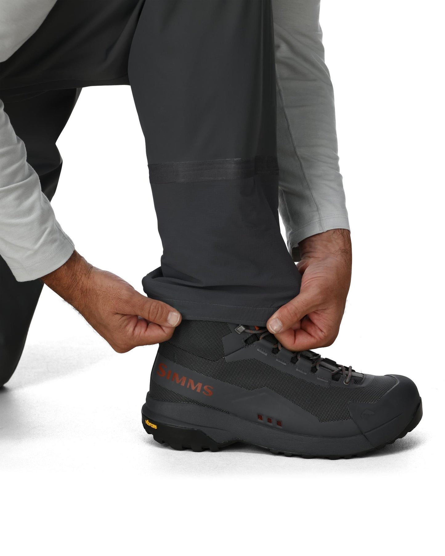 Simms Flyweight Packable Wader gravel guard