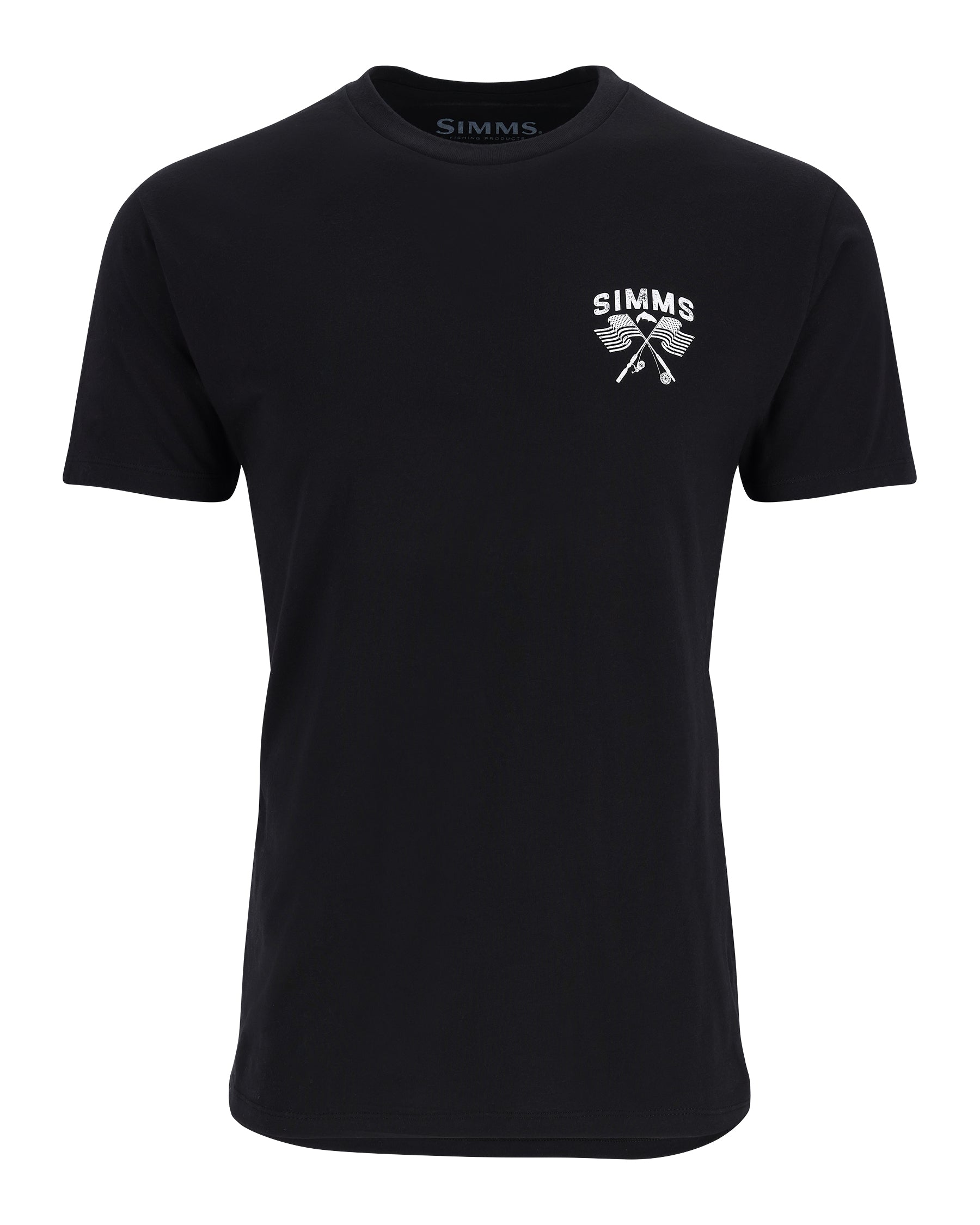 Simms Men's Rods and Stripes T-Shirt Black / M