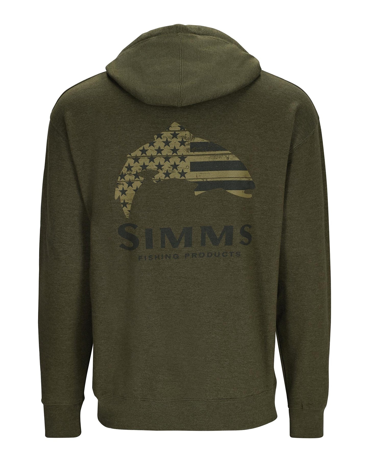 Simms Wooden Flag Trout Hoody Military Heather / XL