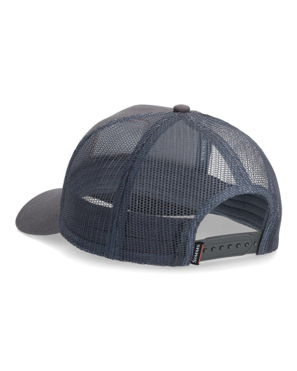 Simms Double Haul Icon Trucker Hat - One Size, Mid Crown Fit For Fishing & Outdoors