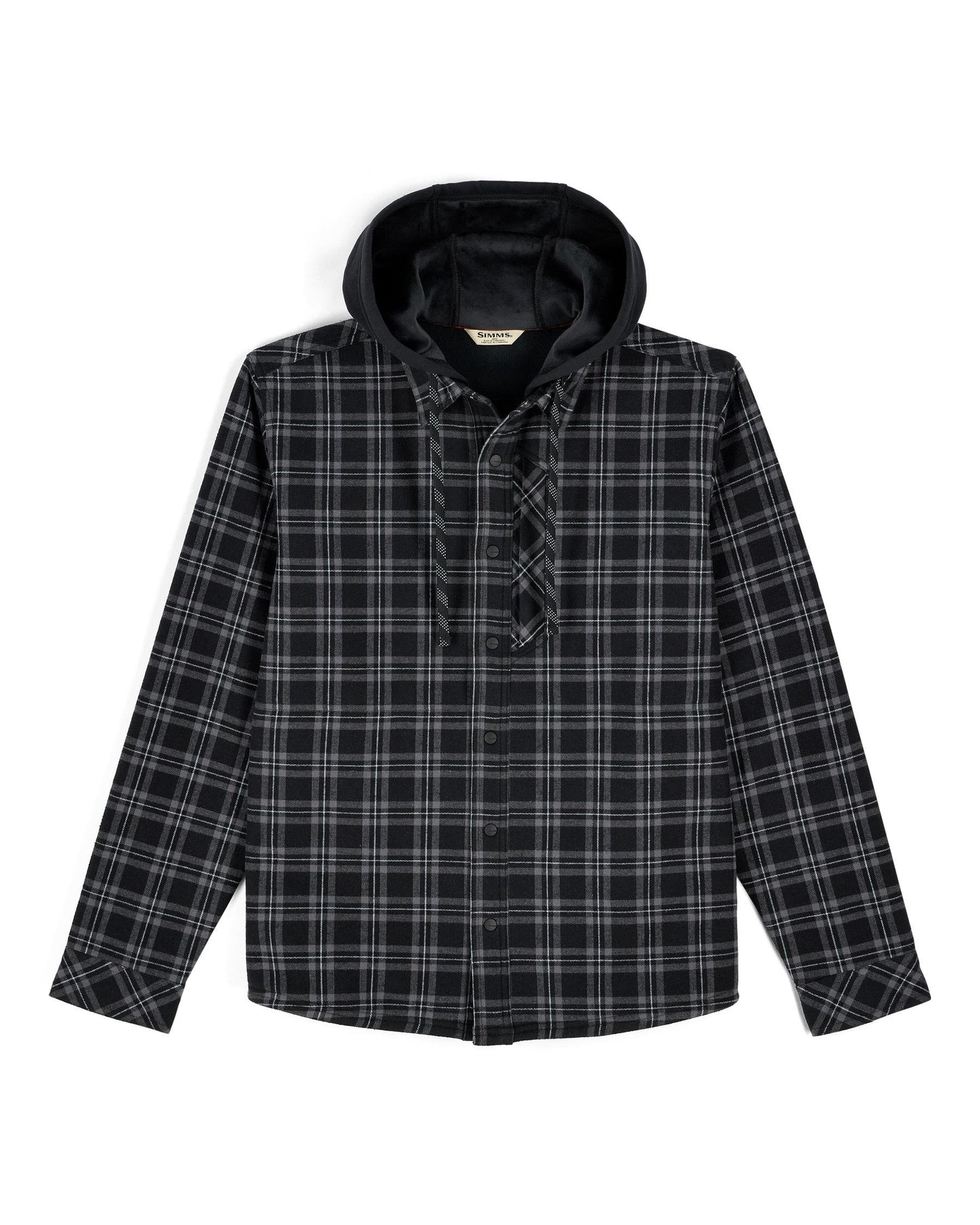14050-1365-Ms-Coldweather-Hooded-Shacket-Pinboard-F25-Front Wakemup Plaid Black