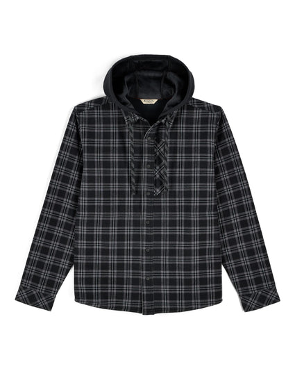 14050-1365-Ms-Coldweather-Hooded-Shacket-Pinboard-F25-Front Wakemup Plaid Black