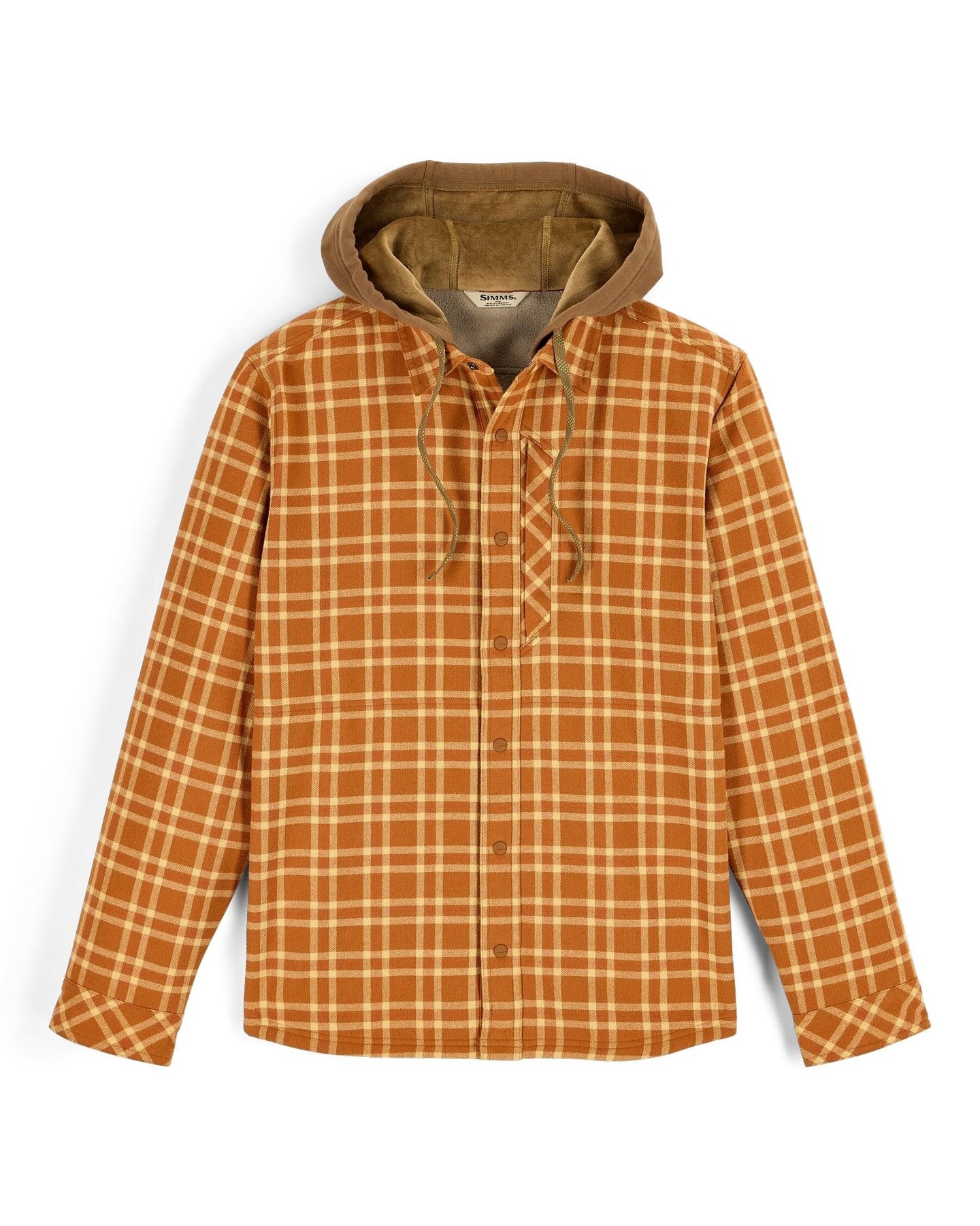 14050-1366-Ms-Coldweather-Hooded-Shacket-Pinboard-F25-Front Wakemup Plaid Stonefly