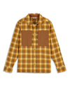 Plaid shirt with brown pocket on a white background Kennebec Plaid: Sandbar