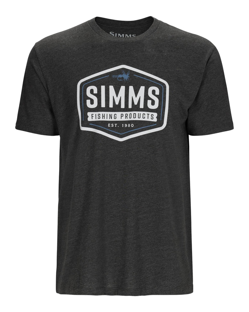 Simms Men's Fly Patch T-Shirt, Charcoal Heather / 2XL