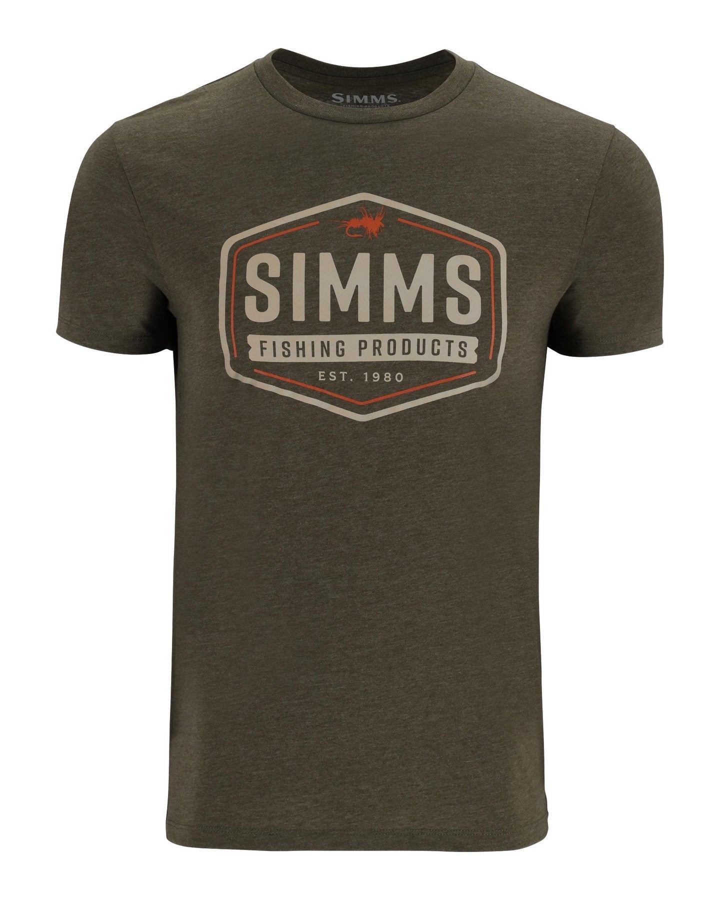14095-1274-Fly-Patch-T-Shirt-Mannequin-F24-Front Loden Heather