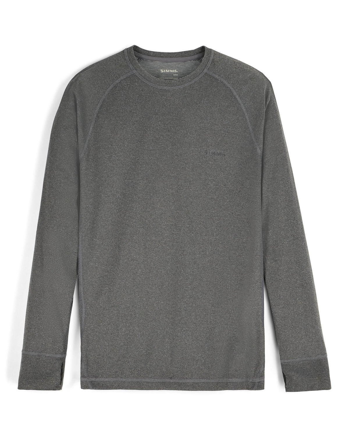 14226-689-Ms-Strata-160-LS-Crew-Pinboard-F25-Front Dark Grey Heather