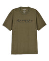 M's Simms Shroud Fill Logo T-Shirt Pinboard Front Military Heather
