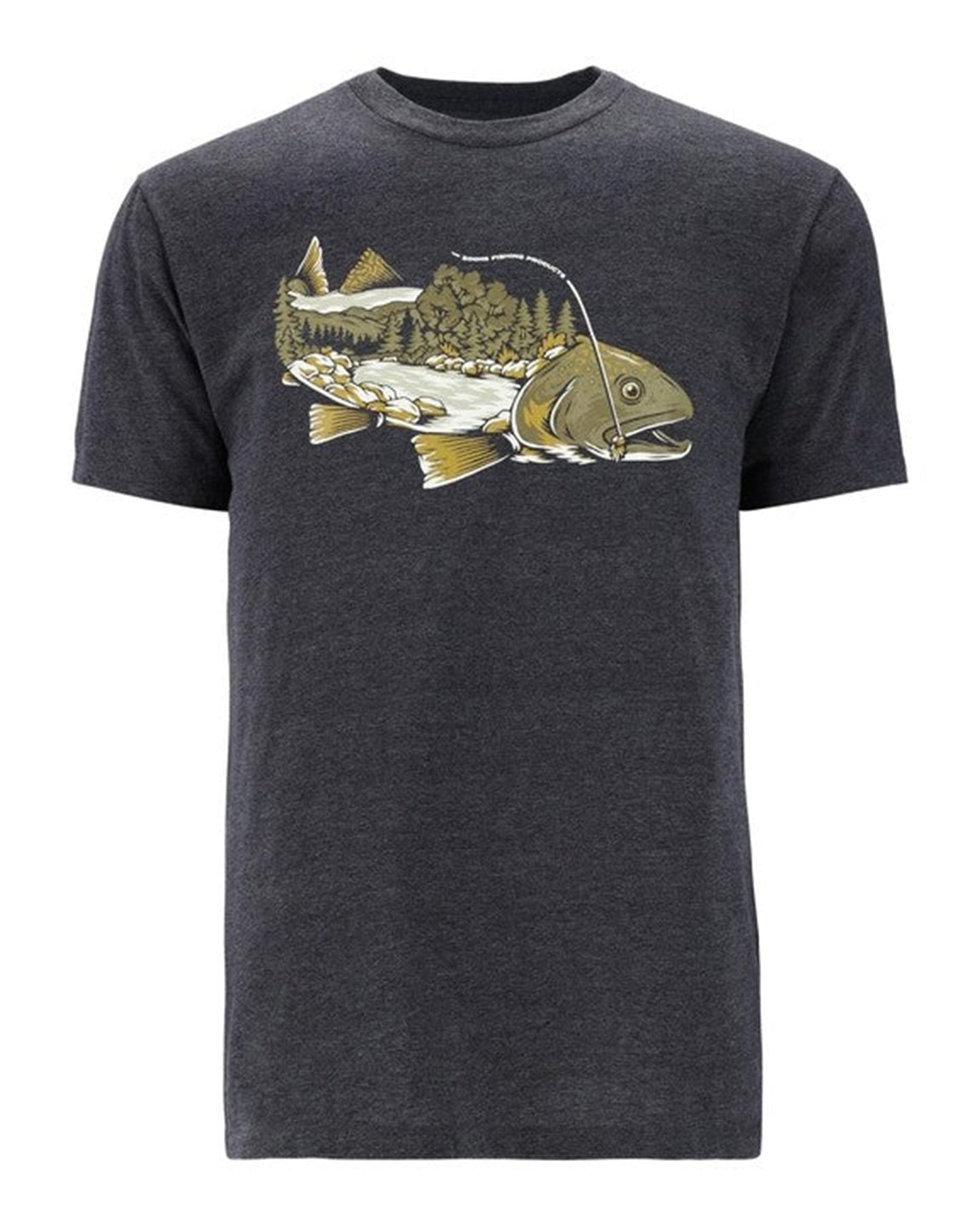 Men's Spring Flow Tee Shirt with Trout Graphic