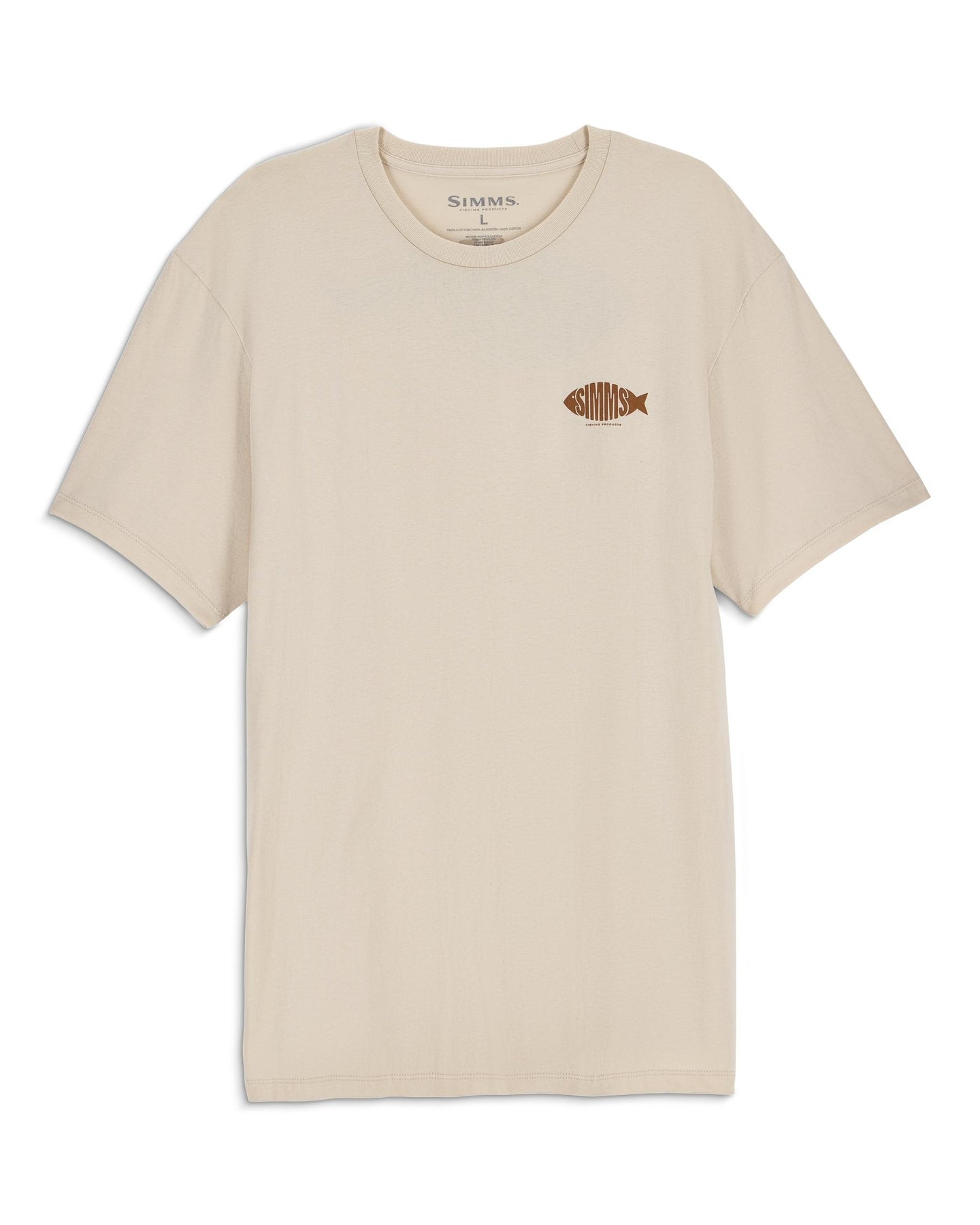 M's Logofish T-Shirt Pinboard Front Natural