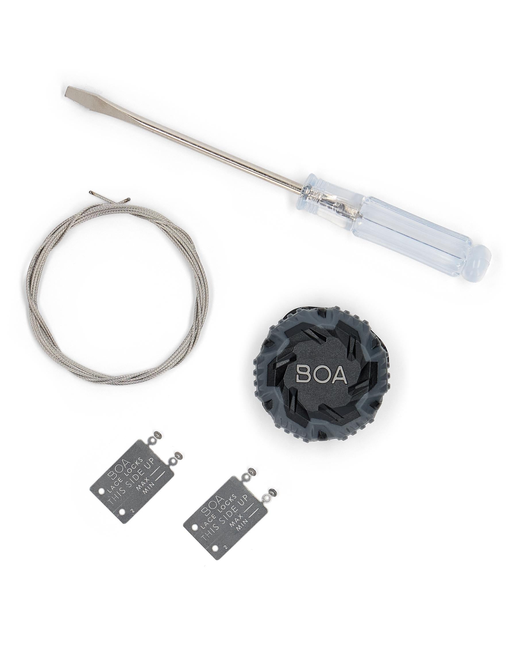 BOA lifetime warranty repair kit shipping box contents